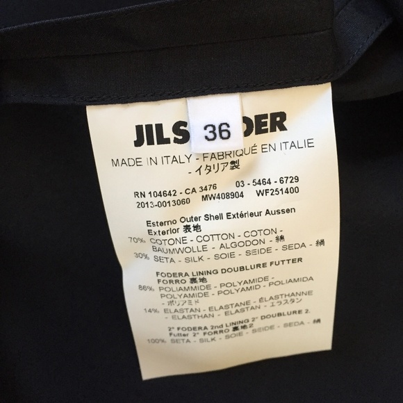 ★Org.$1490 JIL SANDER Strapless A-Line Dress Black 36★ - Picture 8 of 9